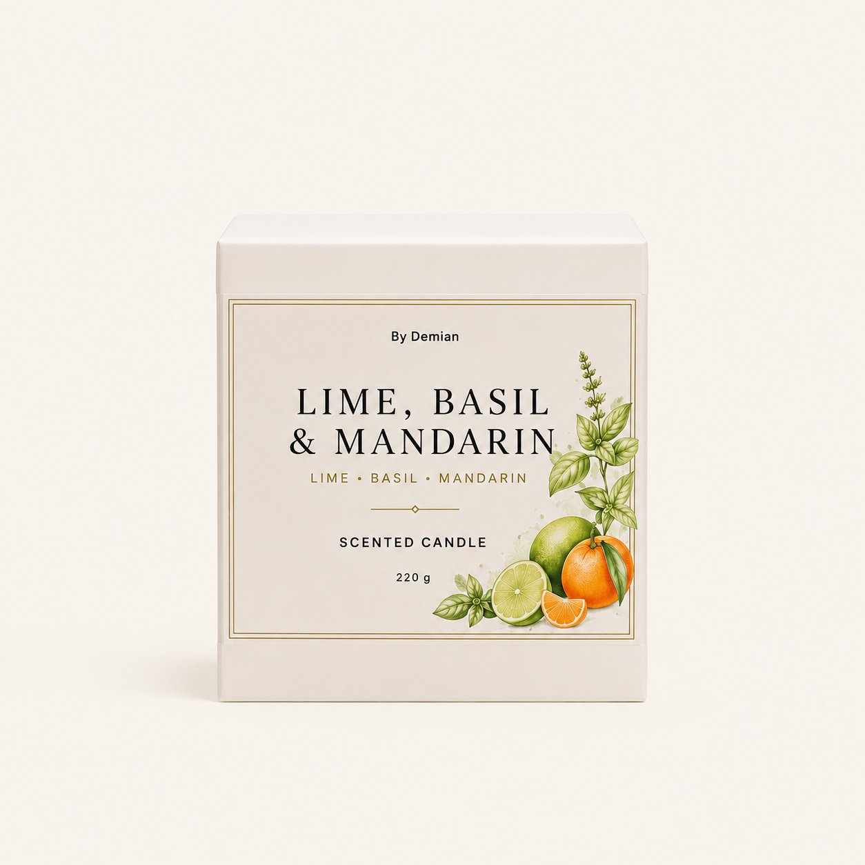Lime, Basil & Mandarin Scented Candle