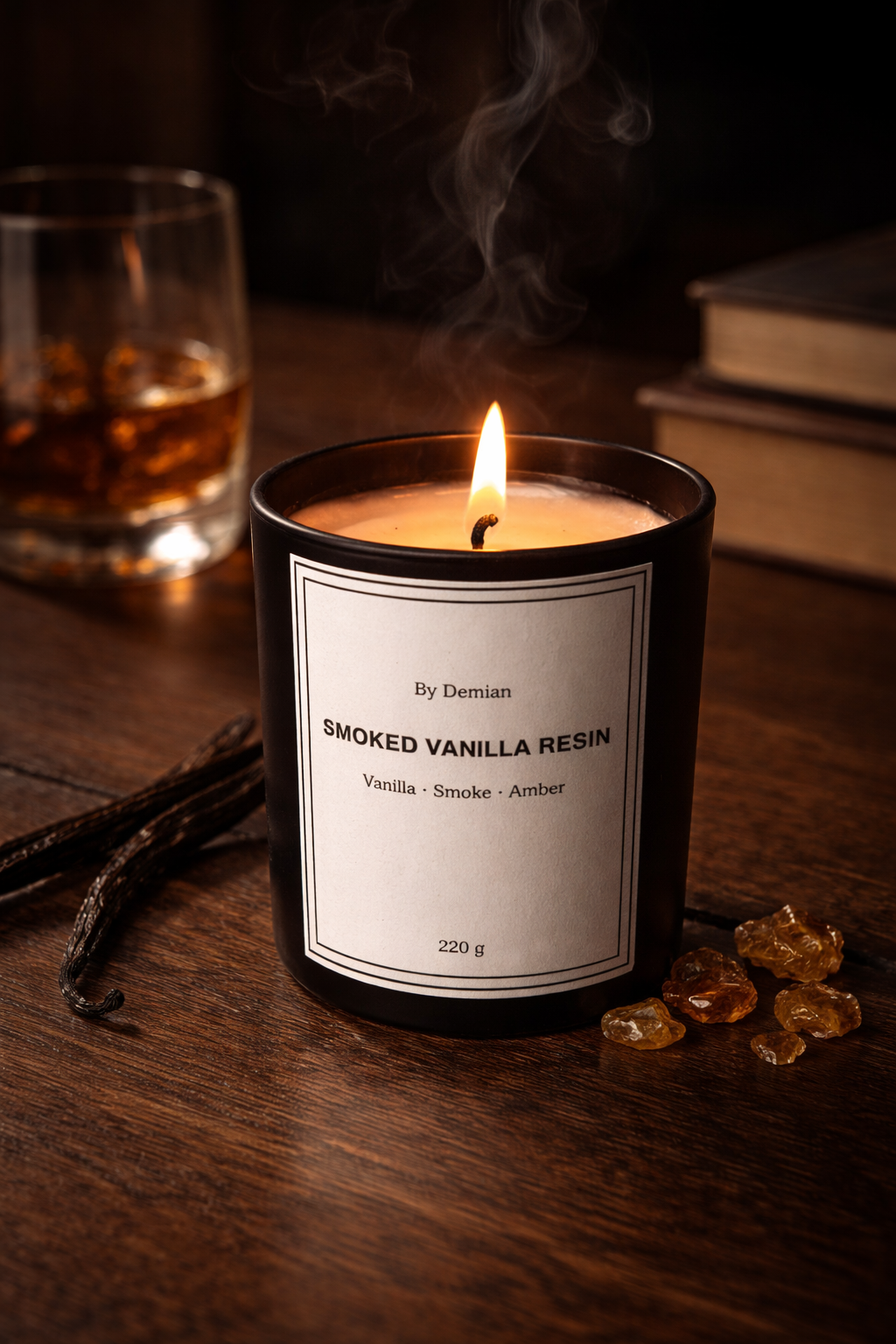 Soft vanilla layered with smoke and amber. 