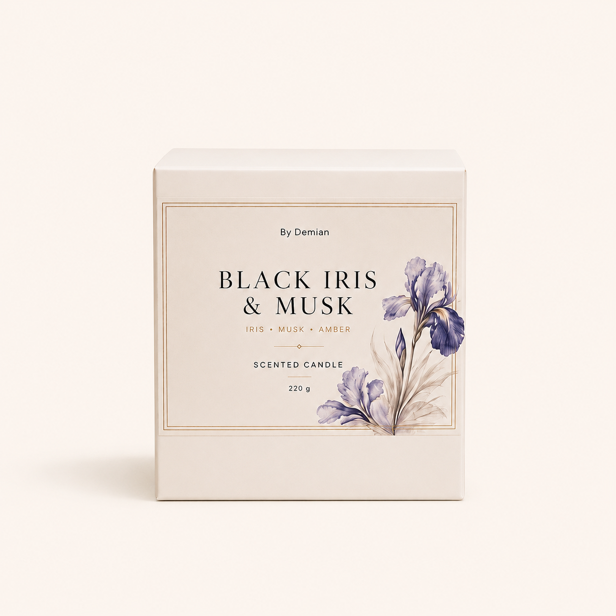 Black Iris & Musk Scented Candle