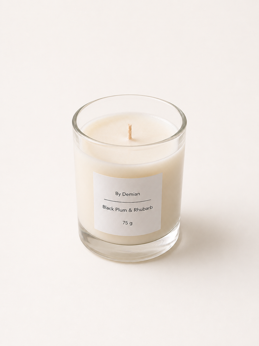 Black Plum & Rhubarb Scented Candle