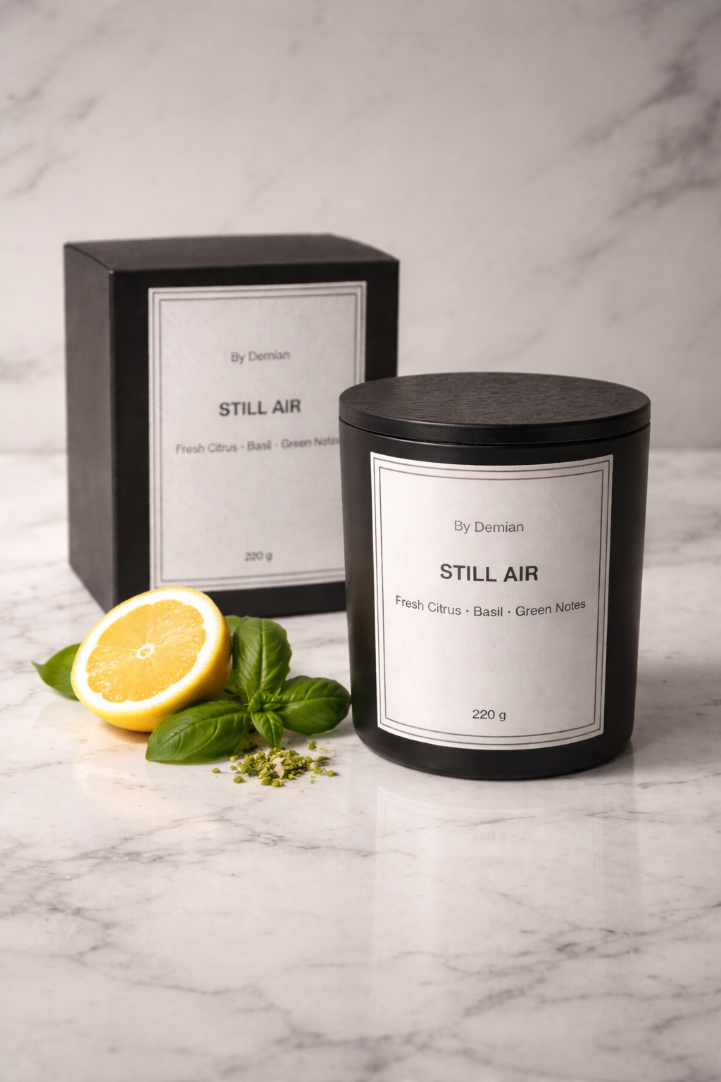 still air scented candle matte black jar